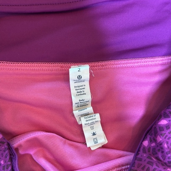 Lululemon Speed Short Pink Paradise / Paradise Geo Regal Plum Multi Size 2 - Picture 6 of 9